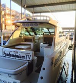Boat in the dock custom interior and upholstery