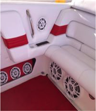 customized boat Interior details